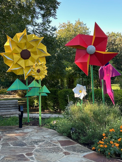 Florigami Exhibit in the Fort Worth Botanic Garden